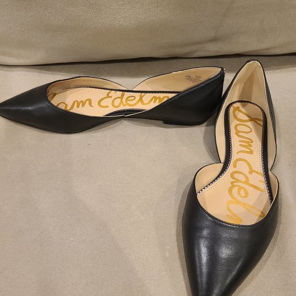NIB SAM EDELMAN Rodney d'Orsay Black Pointy Flats- Size 9.5 - Picture 5 of 5
